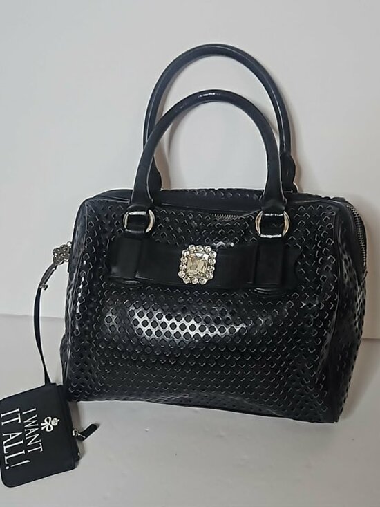 My Flat in London Handbags - RARE Retired Brighton My Flat in London Alexia Satchel – Jeweled Bow